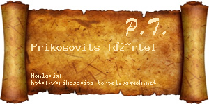 Prikosovits Törtel névjegykártya